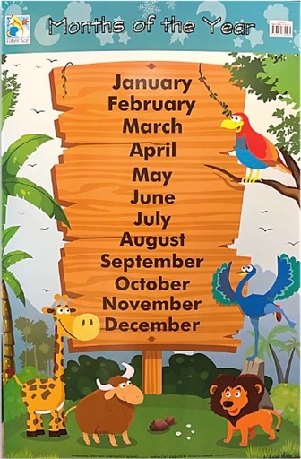 [CW56323] WALLCHART MONTHS OF THE YEAR