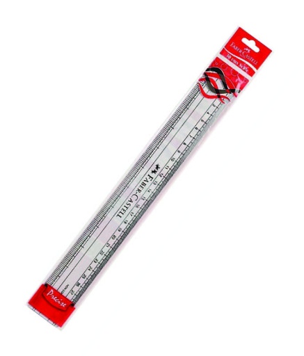 [FCI71220] RULER PLASTIC 12IN SLIM CLEAR