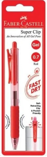 [FCM640403] BLISTER PEN S/CLIP GEL .7 RD