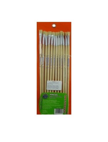 [GI10012] BRUSH ARTIST FLAT#12-HOG HAIR