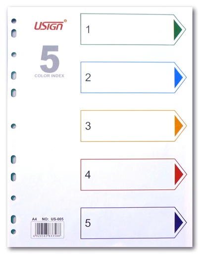 [SY005] ***DIVIDERS 1-5  L/S COL ECON**