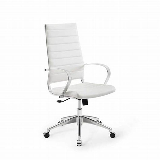 [FUAM55813WH] HIGH BACK LEATHERETTE CHAIR WHITE