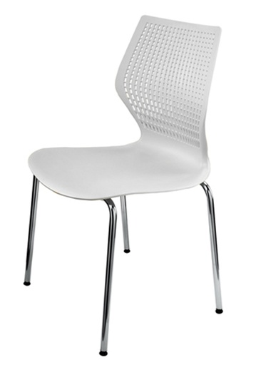 [FUIJ358WH] VISITOR CHAIR POLY WHITE