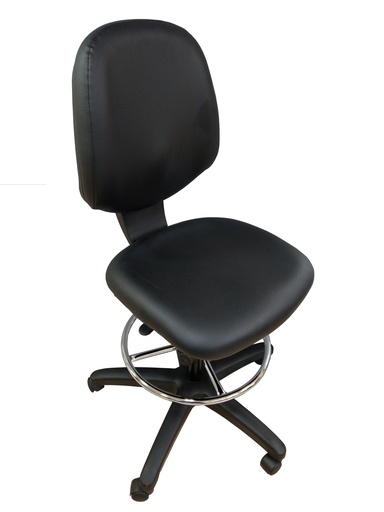 [FUIJ68PVC] CASHIER CHAIR LEATHERETTE BLACK