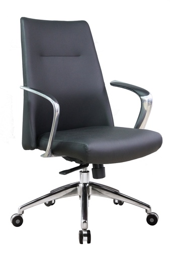 [FUIJ802BX] EXECUTIVE MID BACK LEATHERETTE CHAIR BLACK