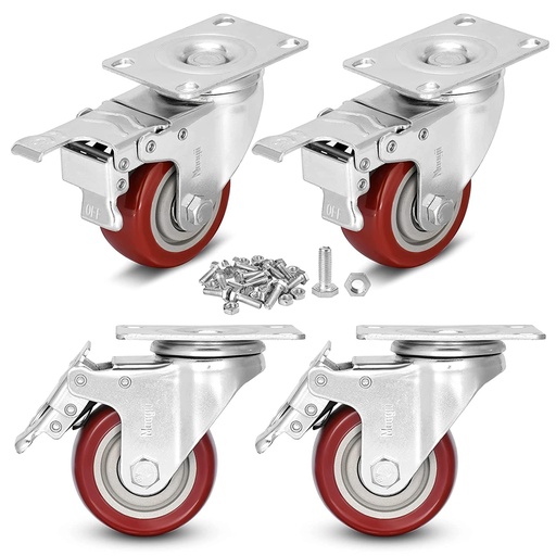 [FUR001] CASTORS FOR METAL STATIONARY CABINET -PACK OF 4