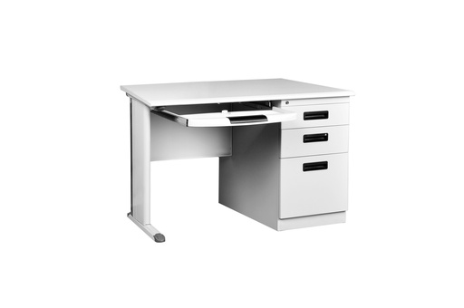 [FUR12656GY] METAL DESK 56X28" WITH DRAWER-GREY