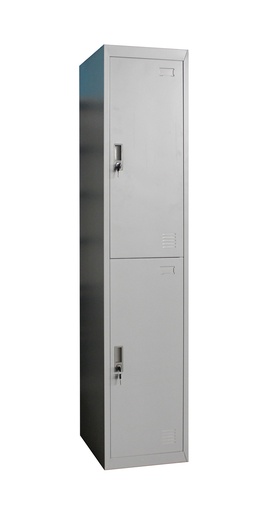 [FUR2DLK] METAL LOCKER 2 DOOR GRY
