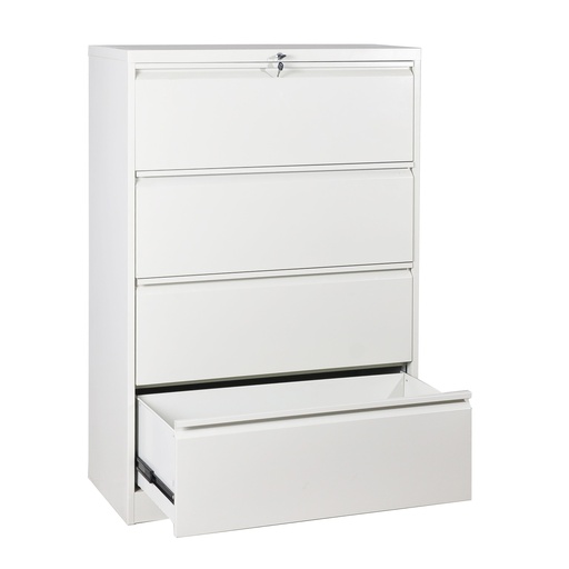 [FUR4DL] 4-DRAWER LATERAL CABINET GREY
