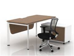 [FUYLN001LW] DESK 60X30" WHITE MAPLE WITH WHITE LEGS