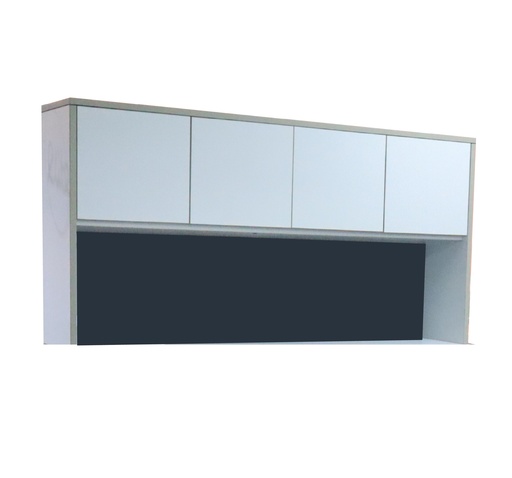 [FUYLN144G] FOUR DOOR HUTCH 71" GREY (SITS ON TOP OF 71" DESK)