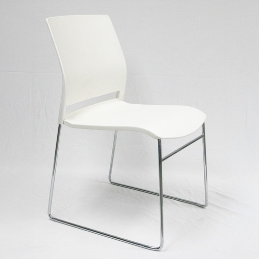 [FUYLN252WH] CAFE CHAIR PLASTIC WHITE