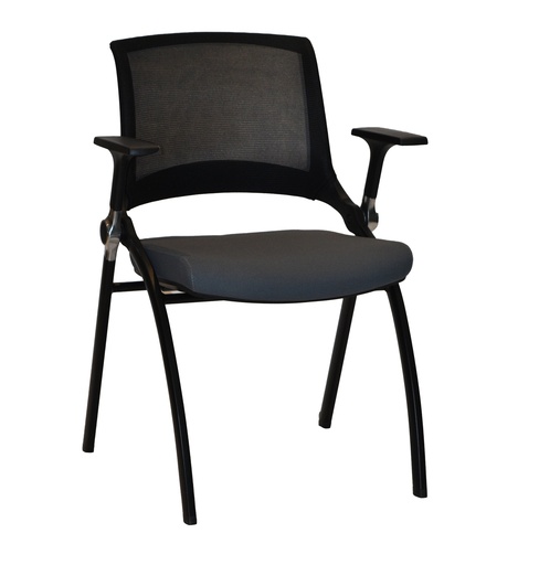 [FUYLN270C] VISITOR CHAIR MESH BACK FABRIC SEAT FOLDING