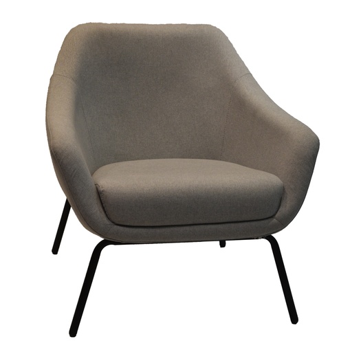 [FUYLND219-29G] LOUNGE CHAIR FABRIC LIGHT GREY