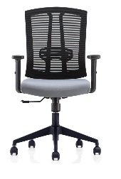 [FUYLN163BK2] MESH BACK TASK CHAIR BLACK WITH DARK GREY FABRIC SEAT 267