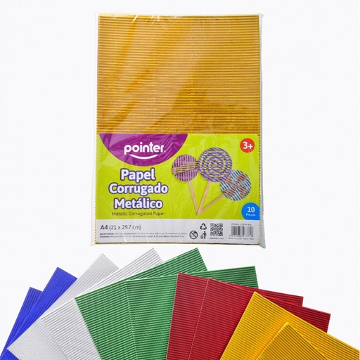 [AI77758] PAPER CORRUGATED MTALIC L/S(10