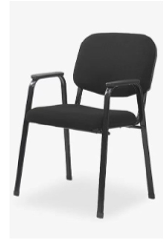 [FUAM012VBK] VISITOR CHAIR FULL FABRIC BLACK