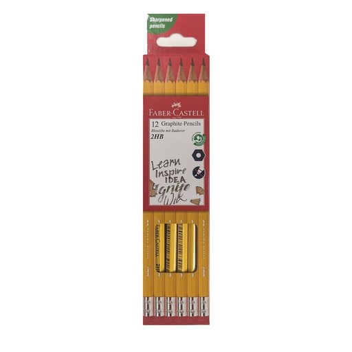 [FCI516300] PENCIL DRAWING HEX 2HB - YELLOW BOX/12