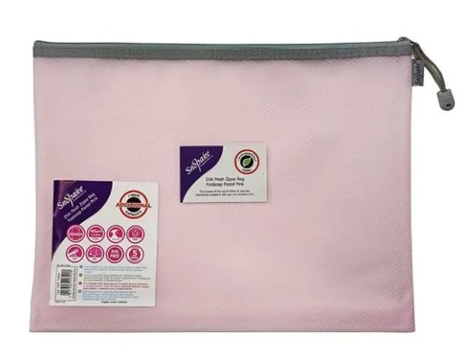 [SN15906] BAG ZIPPA F/C PASTEL PINK