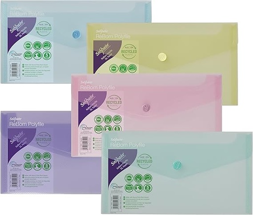 [SN15908] FILE POLY D/L /GRS PASTEL ASSORTED