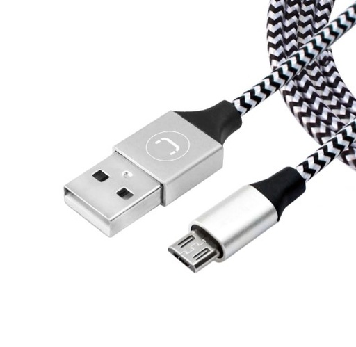 [UTCB4061SV] CABLE MICRO USB BRAIDED 5FT/1.5M -SILVER