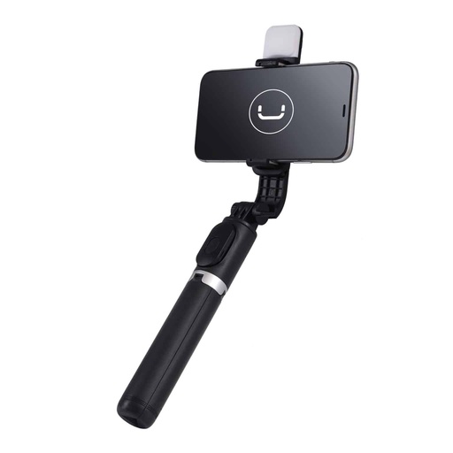 [UTPH1804BK] SELFIE STICK AND TRIPOD WITH LED LIGHT