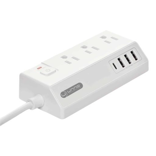 [UTPW5083WT] POWER STRIP MAX 3 A/C +3 USB A + 1 USB C
