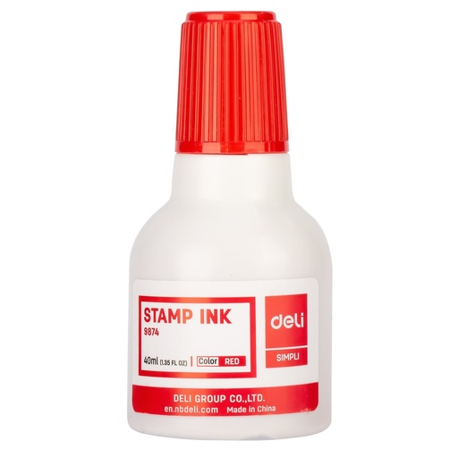 [DELIE9874R] INK ENDORSING/STAMP PAD 40ML RED