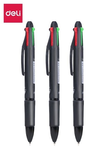 [DELI33390] PEN BALL BULLET TIP 0.7 MULTI COL.