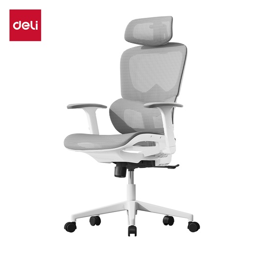 [DELIKF258] MESH BACK CHAIR WITH HEAD REST -GREY