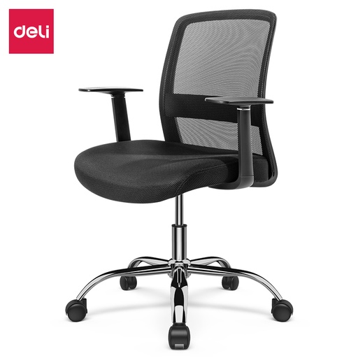 [DELI87080S] TASK CHAIR MESH BACK BLACK
