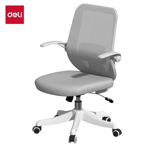 [DELIKF219] MESH BACK CHAIR FABRIC SEAT GREY