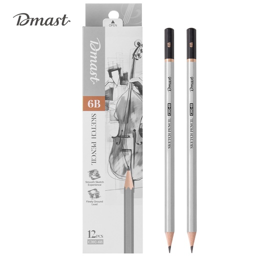 [DELIEC3926B] PENCIL DRAWING SKETCH 6B BLACK