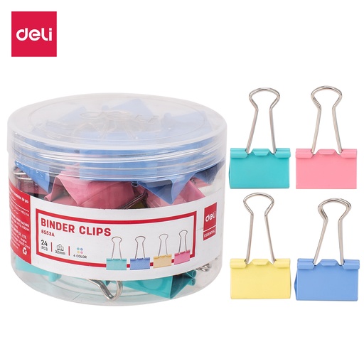 [DELIE8553A] CLIP F/BACK 1 1/4 " 32MM ASST COL